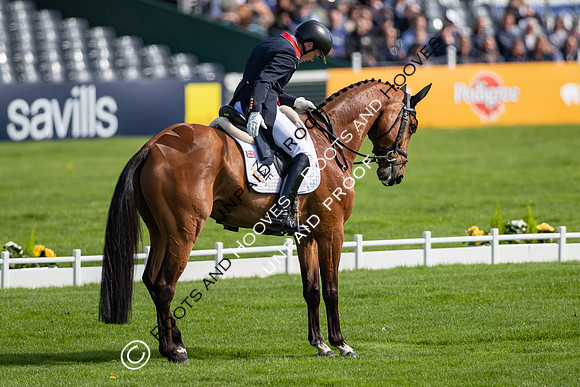 Dressage. Badminton Horse Trials 2022, Badminton Estate, Badminton, South Gloucestershire UK - 05 May 2022