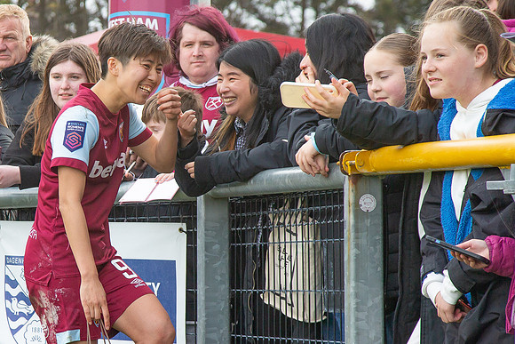 West Ham United Women v Brighton and Hove Albion Women, Barclays Women's Super League, Football, The Chigwell Construction Stadium, Dagenham, London, UK - 31 Mar 2024
