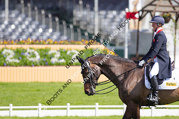 Dressage. Badminton Horse Trials 2022, Badminton Estate, Badminton, South Gloucestershire UK - 05 May 2022