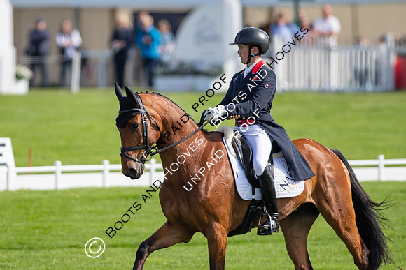 Dressage. Badminton Horse Trials 2022, Badminton Estate, Badminton, South Gloucestershire UK - 05 May 2022