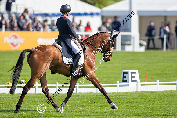 Dressage. Badminton Horse Trials 2022, Badminton Estate, Badminton, South Gloucestershire UK - 05 May 2022