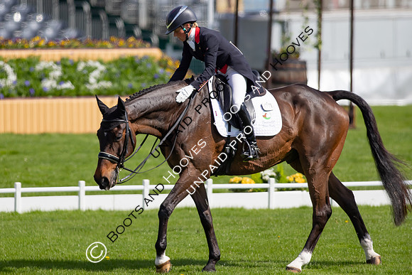 Dressage. Badminton Horse Trials 2022, Badminton Estate, Badminton, South Gloucestershire UK - 05 May 2022
