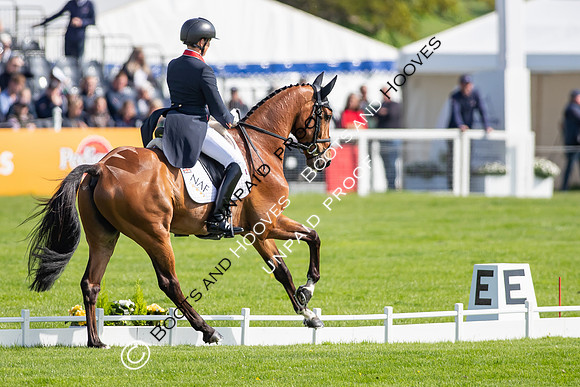 Dressage. Badminton Horse Trials 2022, Badminton Estate, Badminton, South Gloucestershire UK - 05 May 2022