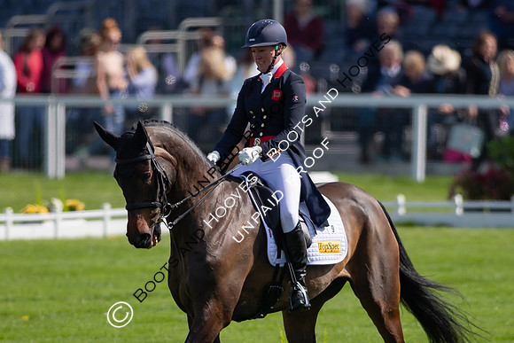 Dressage. Badminton Horse Trials 2022, Badminton Estate, Badminton, South Gloucestershire UK - 05 May 2022